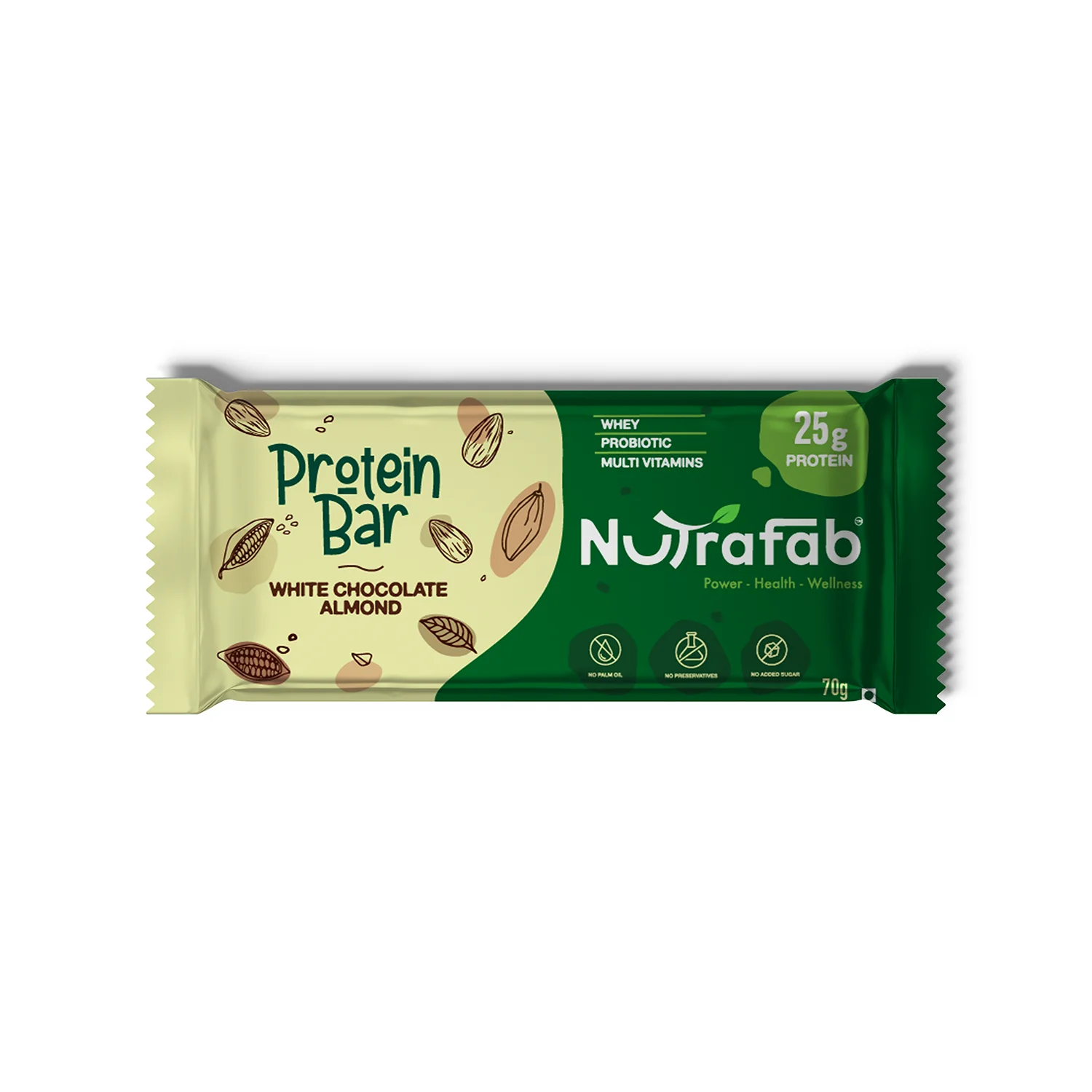 Nutrafab White Chocolate Almond Protein Bar – Creamy Indulgence, Powerful Nutrition