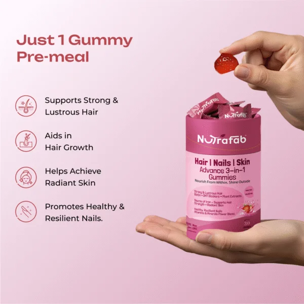 Nutrafab Hair | Nails | Skin Advance 3-in-1 Gummies – Beauty Nutrition Made Easy