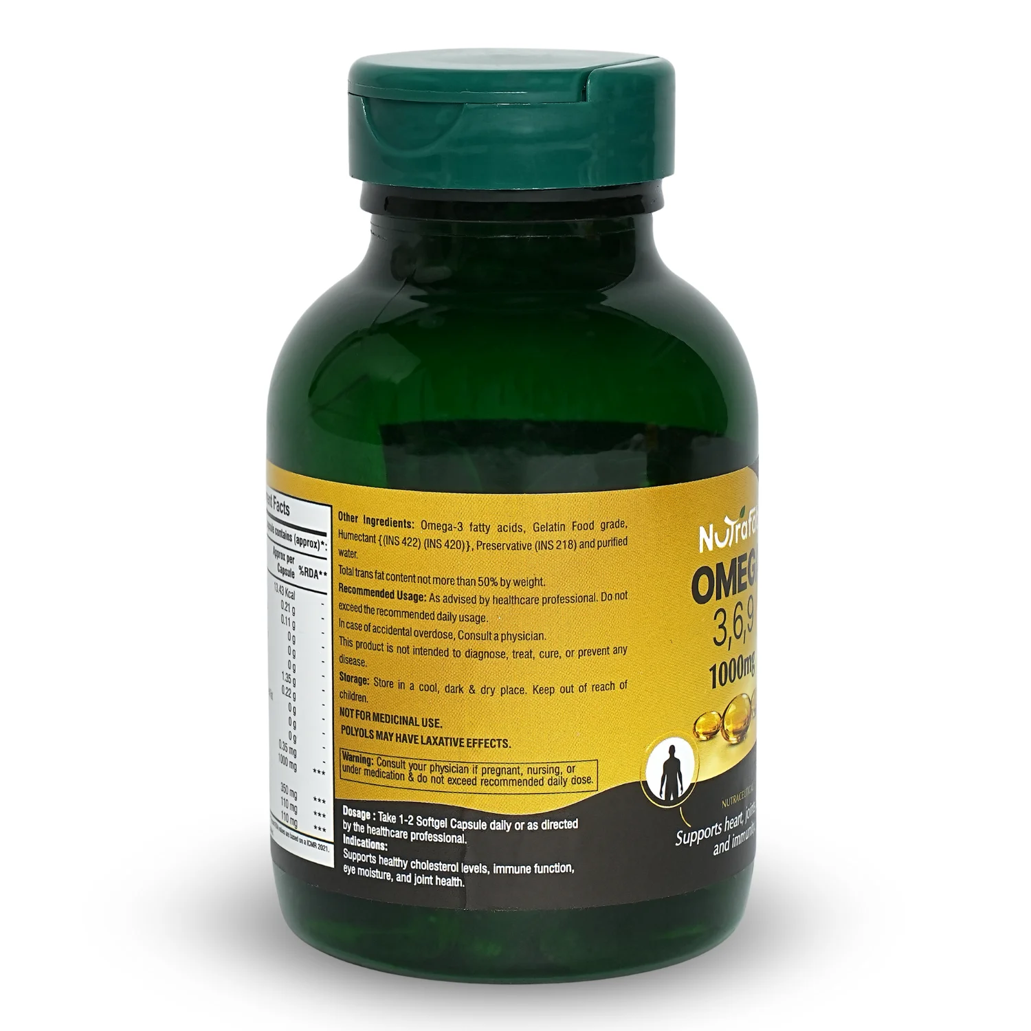 Nutrafab Omega 3-6-9 Softgel Capsules – Complete Essential Fatty Acid Support